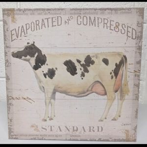 On the Farm by James Wiens Canvas Print - Cow